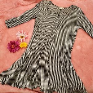 Striped long sleeve dress